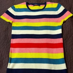 SMALL * Comfortable Stretch Knit Top * Striped - ZARA